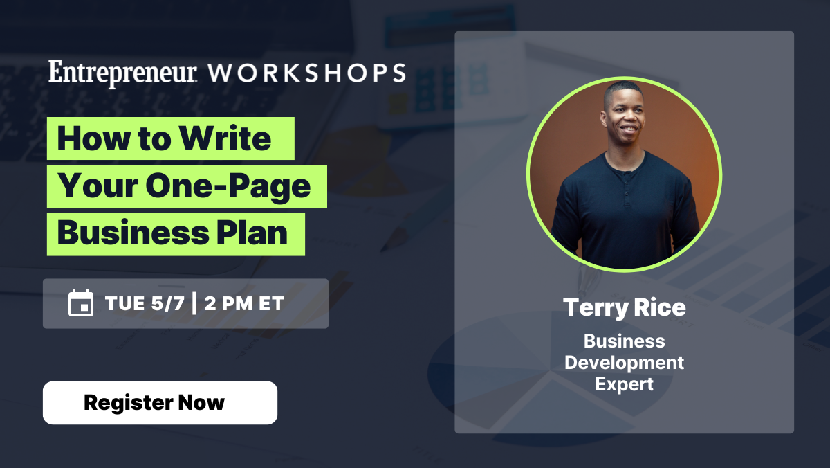 Entrepreneur Webinar: How to Write Your One-Page Business Plan Workshop